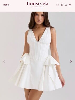 House of CB White Corset Amalia Dress
